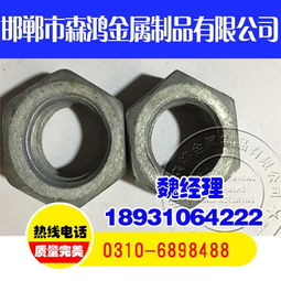熱鍍鋅螺母,熱鍍鋅螺母價格,森鴻金屬制品實力圈粉